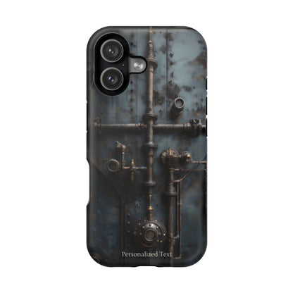 Personalized Steampunk Industrial Pipes Phone Case – Vintage Mechanical Machinery Cover for iPhone, Samsung Galaxy & Google Pixel