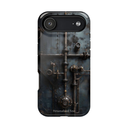Personalized Steampunk Industrial Pipes Phone Case – Vintage Mechanical Machinery Cover for iPhone, Samsung Galaxy & Google Pixel