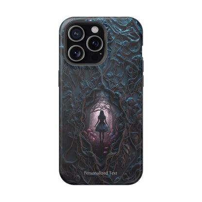 Personalized Dark Enchanted Forest Phone Case – Gothic Fairy Tale Portal Cover for iPhone, Samsung Galaxy & Google Pixel