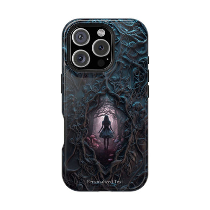 Personalized Dark Enchanted Forest Phone Case – Gothic Fairy Tale Portal Cover for iPhone, Samsung Galaxy & Google Pixel