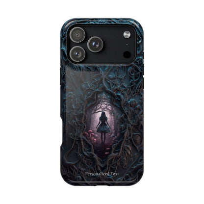 Personalized Dark Enchanted Forest Phone Case – Gothic Fairy Tale Portal Cover for iPhone, Samsung Galaxy & Google Pixel