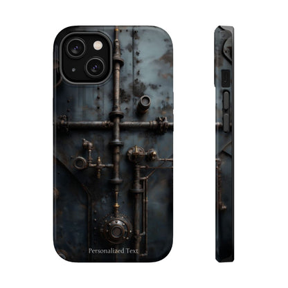 Personalized Steampunk Industrial Pipes Phone Case – Vintage Mechanical Machinery Cover for iPhone, Samsung Galaxy & Google Pixel