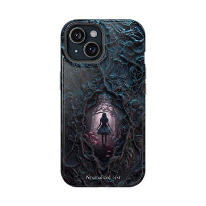 Personalized Dark Enchanted Forest Phone Case – Gothic Fairy Tale Portal Cover for iPhone, Samsung Galaxy & Google Pixel