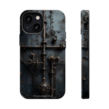 Personalized Steampunk Industrial Pipes Phone Case – Vintage Mechanical Machinery Cover for iPhone, Samsung Galaxy & Google Pixel
