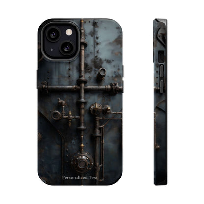Personalized Steampunk Industrial Pipes Phone Case – Vintage Mechanical Machinery Cover for iPhone, Samsung Galaxy & Google Pixel