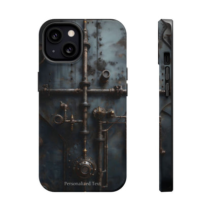 Personalized Steampunk Industrial Pipes Phone Case – Vintage Mechanical Machinery Cover for iPhone, Samsung Galaxy & Google Pixel