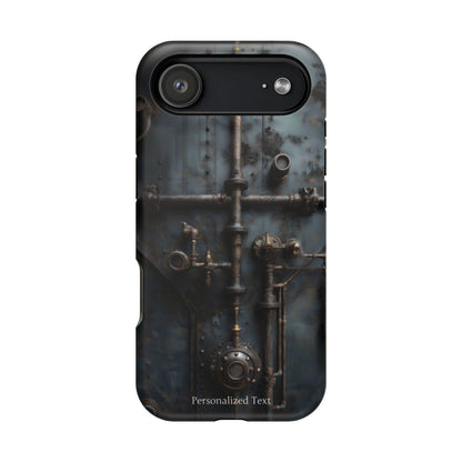 Personalized Steampunk Industrial Pipes Phone Case – Vintage Mechanical Machinery Cover for iPhone, Samsung Galaxy & Google Pixel