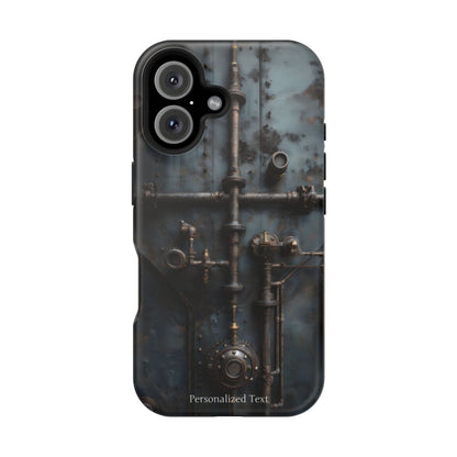 Personalized Steampunk Industrial Pipes Phone Case – Vintage Mechanical Machinery Cover for iPhone, Samsung Galaxy & Google Pixel