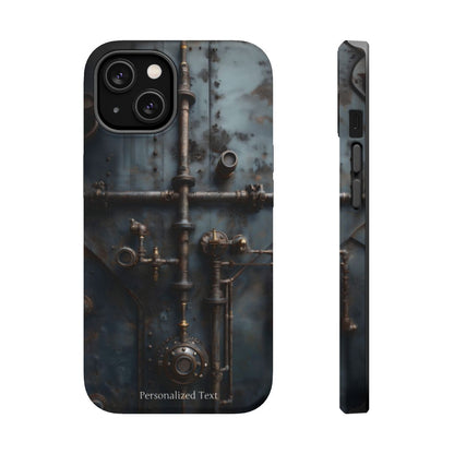 Personalized Steampunk Industrial Pipes Phone Case – Vintage Mechanical Machinery Cover for iPhone, Samsung Galaxy & Google Pixel