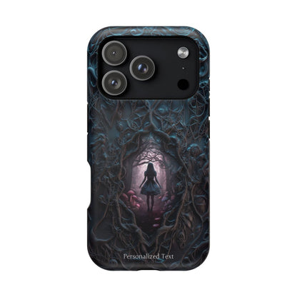 Personalized Dark Enchanted Forest Phone Case – Gothic Fairy Tale Portal Cover for iPhone, Samsung Galaxy & Google Pixel