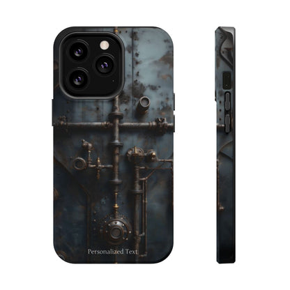 Personalized Steampunk Industrial Pipes Phone Case – Vintage Mechanical Machinery Cover for iPhone, Samsung Galaxy & Google Pixel