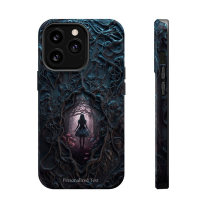 Personalized Dark Enchanted Forest Phone Case – Gothic Fairy Tale Portal Cover for iPhone, Samsung Galaxy & Google Pixel