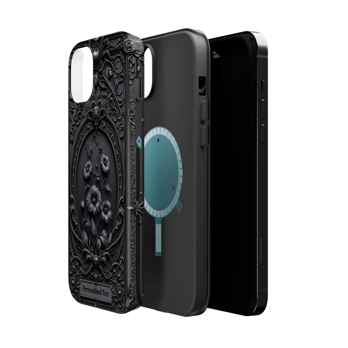 Personalized Gothic Floral Phone Case - Elegant Victorian Design