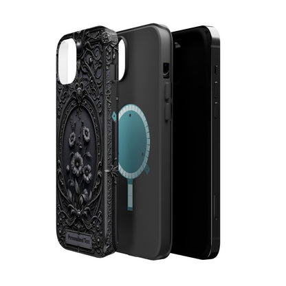 Personalized Gothic Floral Phone Case - Elegant Victorian Design