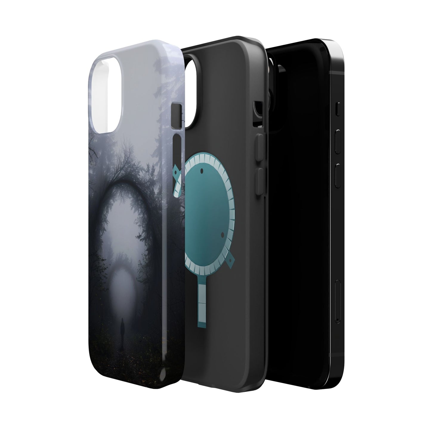 Mystical Forest Portal Phone Case - Atmospheric Foggy Path with Enchanted Tunnel For iPhone, Samsung Galaxy, and Google Pixel Devices.