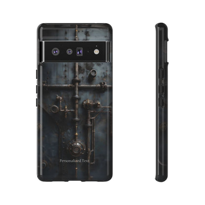 Personalized Steampunk Industrial Pipes Phone Case – Vintage Mechanical Machinery Cover for iPhone, Samsung Galaxy & Google Pixel