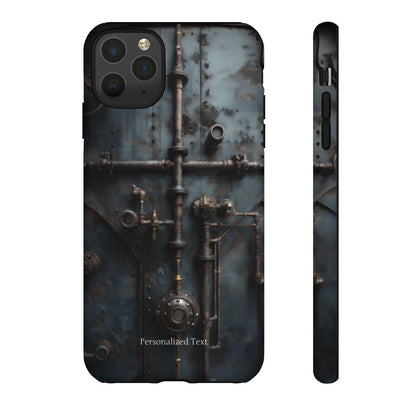 Personalized Steampunk Industrial Pipes Phone Case – Vintage Mechanical Machinery Cover for iPhone, Samsung Galaxy & Google Pixel