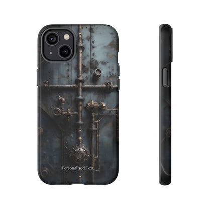 Personalized Steampunk Industrial Pipes Phone Case – Vintage Mechanical Machinery Cover for iPhone, Samsung Galaxy & Google Pixel