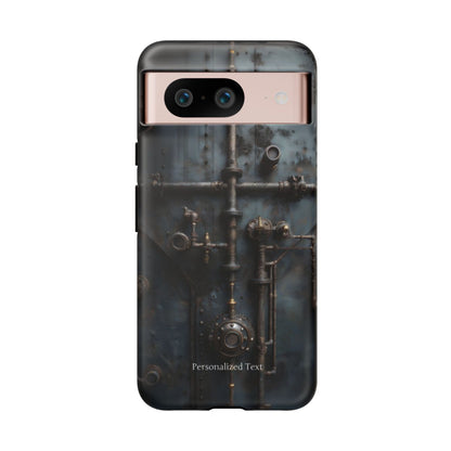 Personalized Steampunk Industrial Pipes Phone Case – Vintage Mechanical Machinery Cover for iPhone, Samsung Galaxy & Google Pixel