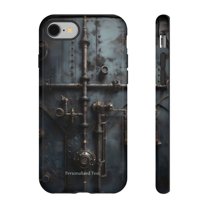 Personalized Steampunk Industrial Pipes Phone Case – Vintage Mechanical Machinery Cover for iPhone, Samsung Galaxy & Google Pixel