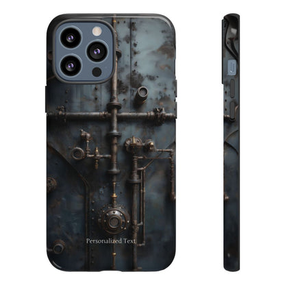 Personalized Steampunk Industrial Pipes Phone Case – Vintage Mechanical Machinery Cover for iPhone, Samsung Galaxy & Google Pixel