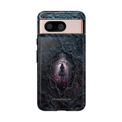 Personalized Dark Enchanted Forest Phone Case – Gothic Fairy Tale Portal Cover for iPhone, Samsung Galaxy & Google Pixel