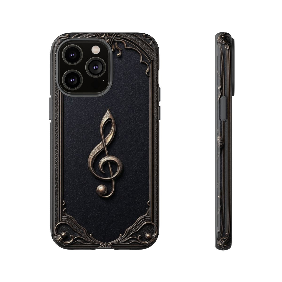 Elegant Gothic Treble Clef Phone Case - Vintage Music Lover Gift