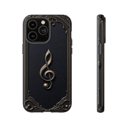 Elegant Gothic Treble Clef Phone Case - Vintage Music Lover Gift