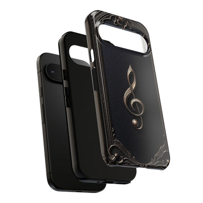 Elegant Gothic Treble Clef Phone Case - Vintage Music Lover Gift