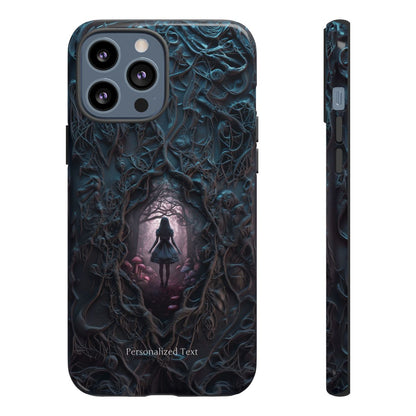 Personalized Dark Enchanted Forest Phone Case – Gothic Fairy Tale Portal Cover for iPhone, Samsung Galaxy & Google Pixel