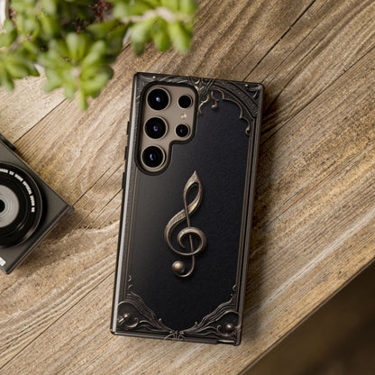 Elegant Gothic Treble Clef Phone Case - Vintage Music Lover Gift