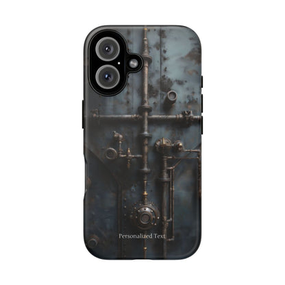Personalized Steampunk Industrial Pipes Phone Case – Vintage Mechanical Machinery Cover for iPhone, Samsung Galaxy & Google Pixel