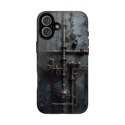 Personalized Steampunk Industrial Pipes Phone Case – Vintage Mechanical Machinery Cover for iPhone, Samsung Galaxy & Google Pixel