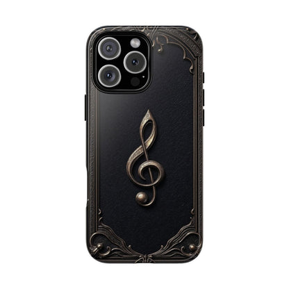 Elegant Gothic Treble Clef Phone Case - Vintage Music Lover Gift