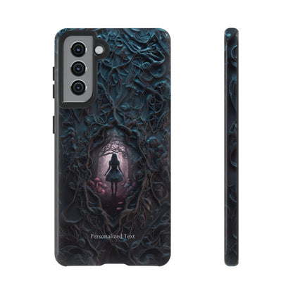 Personalized Dark Enchanted Forest Phone Case – Gothic Fairy Tale Portal Cover for iPhone, Samsung Galaxy & Google Pixel