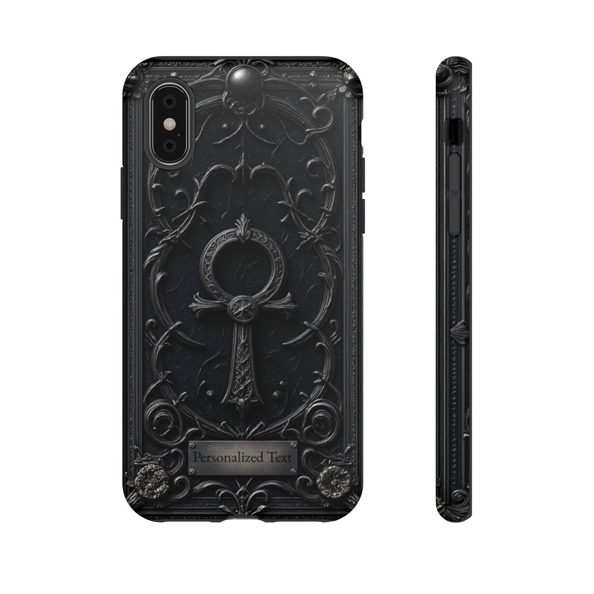 Personalized Gothic Ankh Phone Case – Dark Aesthetic Custom Gift