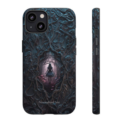 Personalized Dark Enchanted Forest Phone Case – Gothic Fairy Tale Portal Cover for iPhone, Samsung Galaxy & Google Pixel