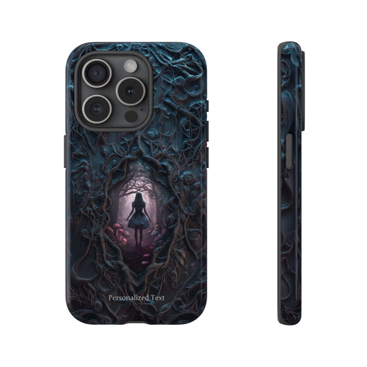 Personalized Dark Enchanted Forest Phone Case – Gothic Fairy Tale Portal Cover for iPhone, Samsung Galaxy & Google Pixel