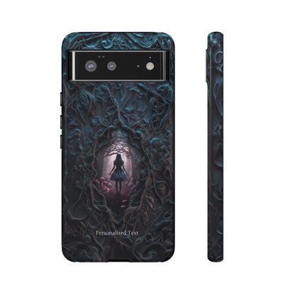 Personalized Dark Enchanted Forest Phone Case – Gothic Fairy Tale Portal Cover for iPhone, Samsung Galaxy & Google Pixel
