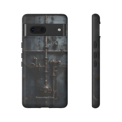 Personalized Steampunk Industrial Pipes Phone Case – Vintage Mechanical Machinery Cover for iPhone, Samsung Galaxy & Google Pixel