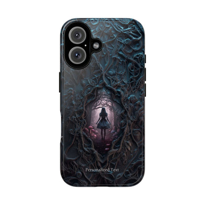 Personalized Dark Enchanted Forest Phone Case – Gothic Fairy Tale Portal Cover for iPhone, Samsung Galaxy & Google Pixel
