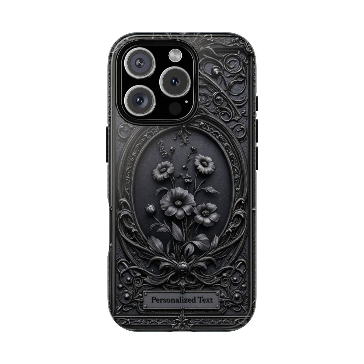 Personalized Gothic Floral Phone Case - Elegant Victorian Design