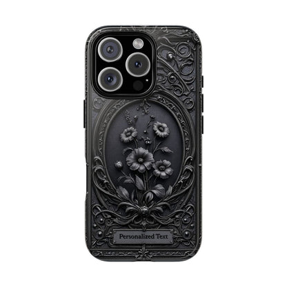 Personalized Gothic Floral Phone Case - Elegant Victorian Design