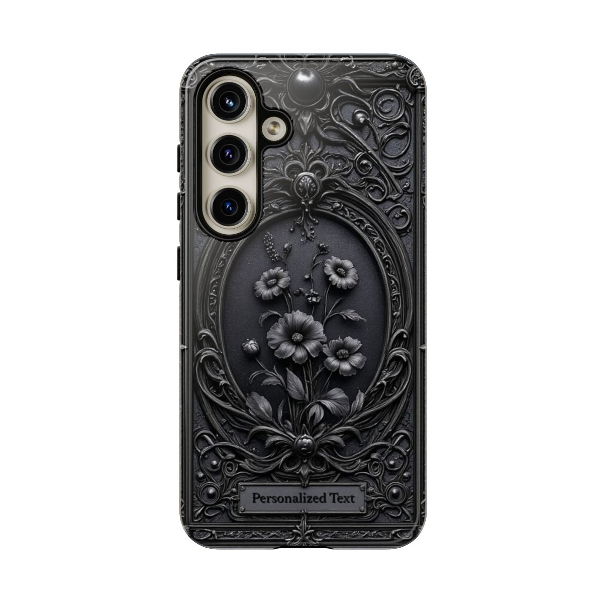 Personalized Gothic Floral Phone Case - Elegant Victorian Design