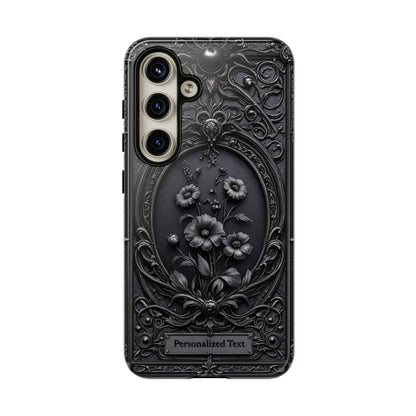 Personalized Gothic Floral Phone Case - Elegant Victorian Design