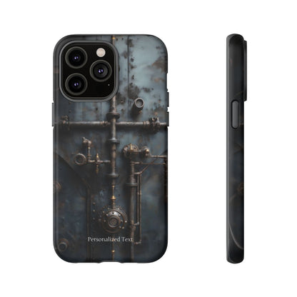 Personalized Steampunk Industrial Pipes Phone Case – Vintage Mechanical Machinery Cover for iPhone, Samsung Galaxy & Google Pixel
