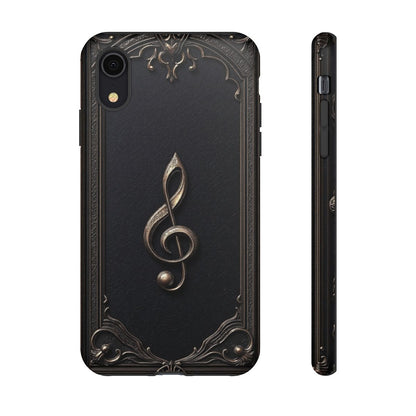 Elegant Gothic Treble Clef Phone Case - Vintage Music Lover Gift