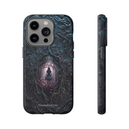 Personalized Dark Enchanted Forest Phone Case – Gothic Fairy Tale Portal Cover for iPhone, Samsung Galaxy & Google Pixel