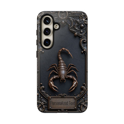 Personalized Gothic Scorpion Phone Case – Dark Aesthetic & Custom Text