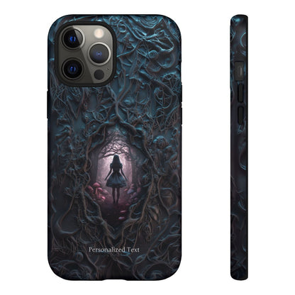 Personalized Dark Enchanted Forest Phone Case – Gothic Fairy Tale Portal Cover for iPhone, Samsung Galaxy & Google Pixel